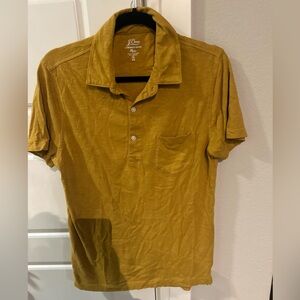J.Crew mustard yellow polo shirt men’s